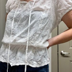White Boho Blouse